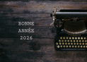 Voeux r&eacute;tro 2026 avec machine &agrave; &eacute;crire